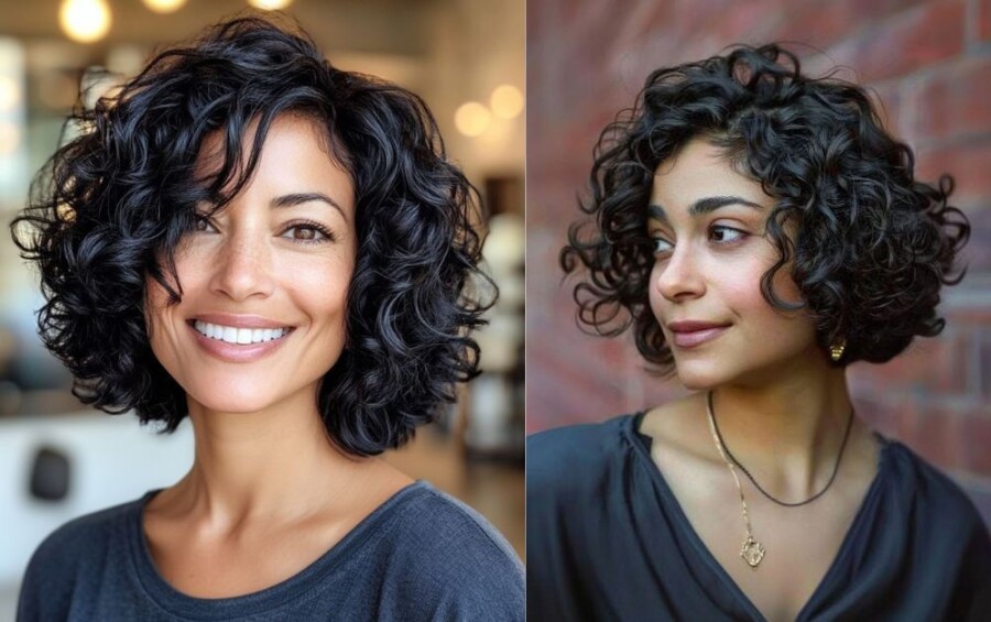 Short curly hair