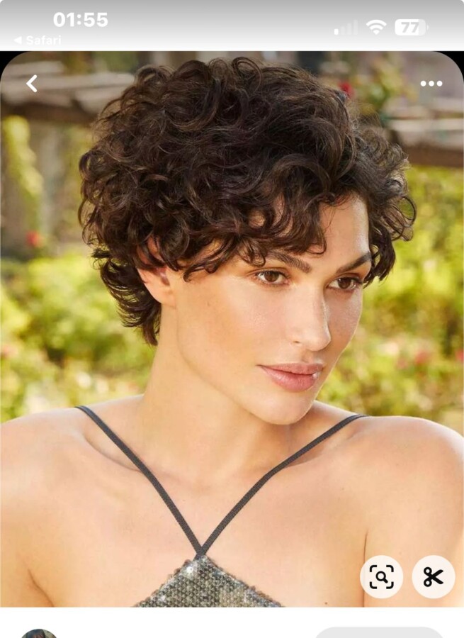 Short curly hair