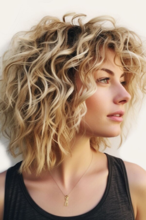 Routine cheveux bouclés