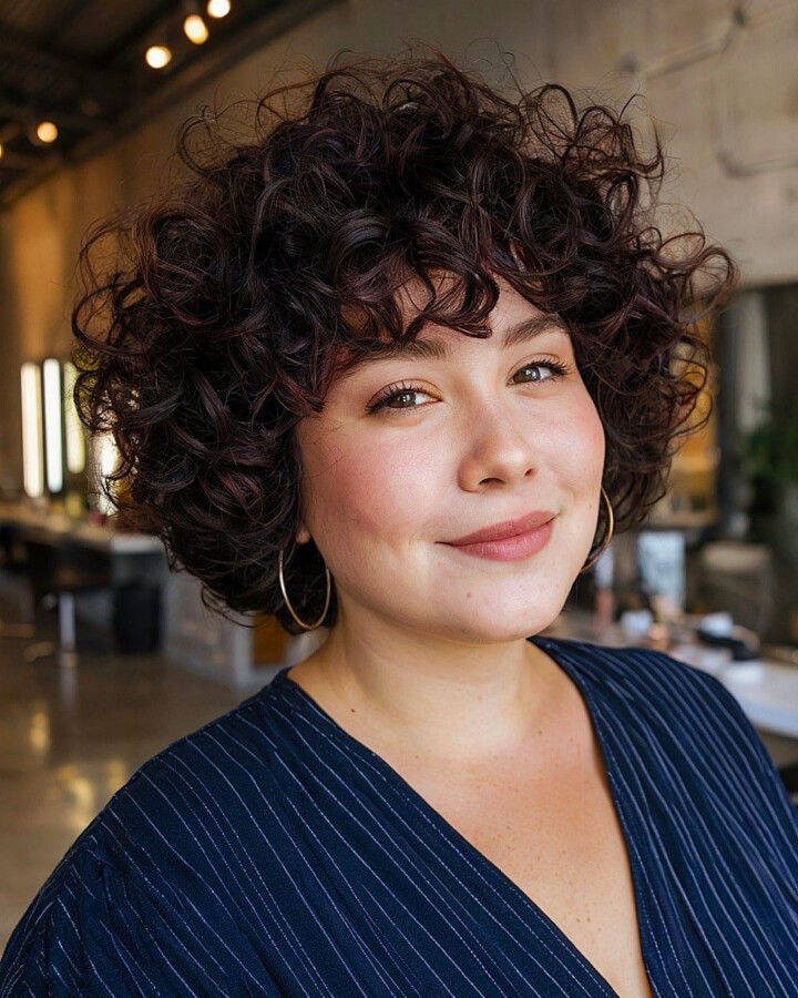 Short curly hair