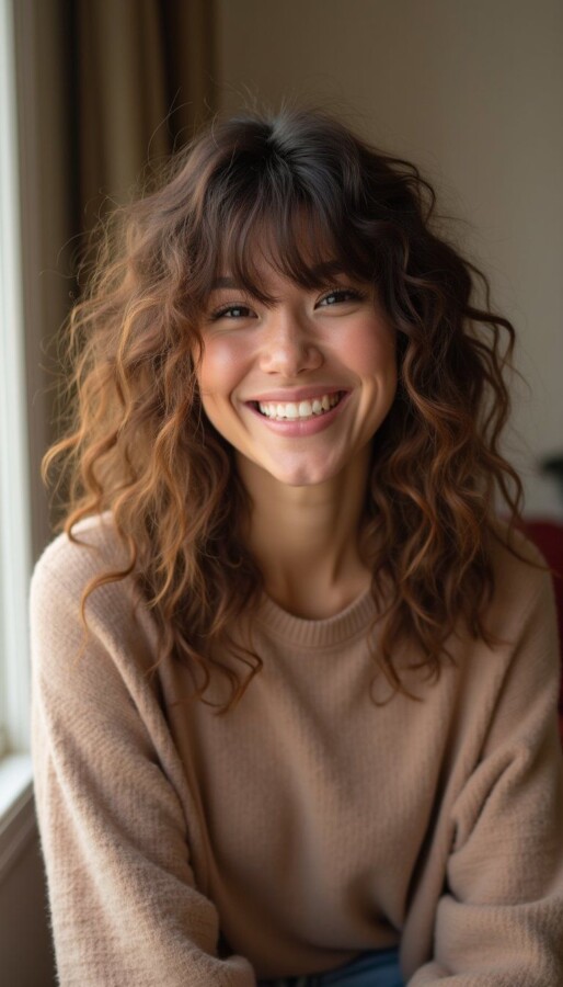 Routine cheveux bouclés