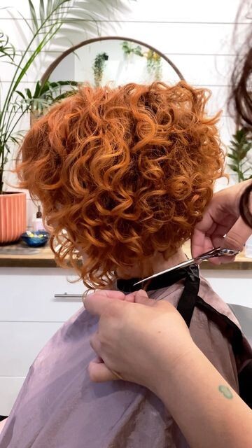 Layered curly hair