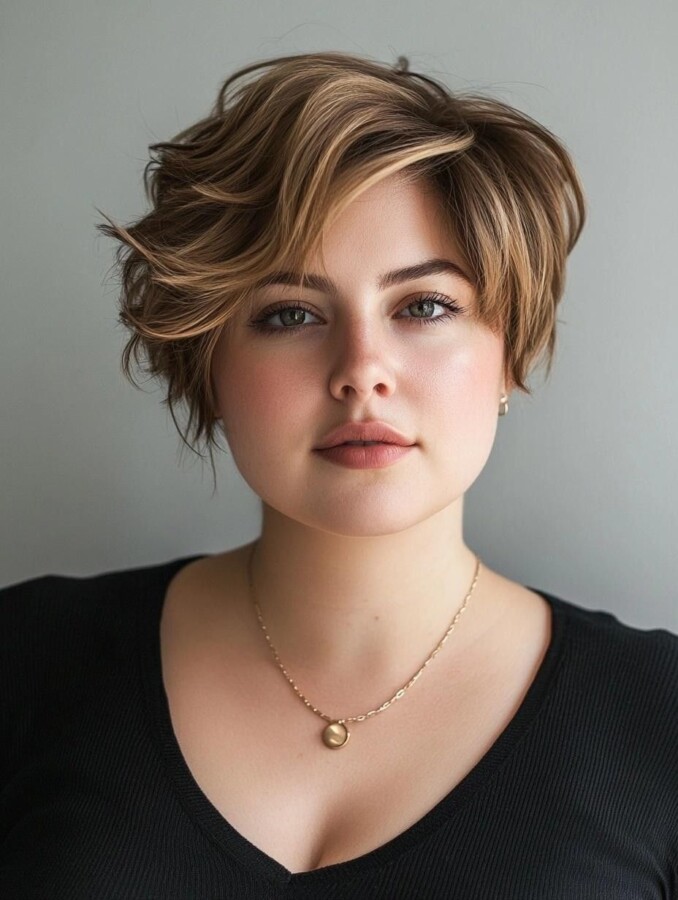 Coiffure amincissante visage