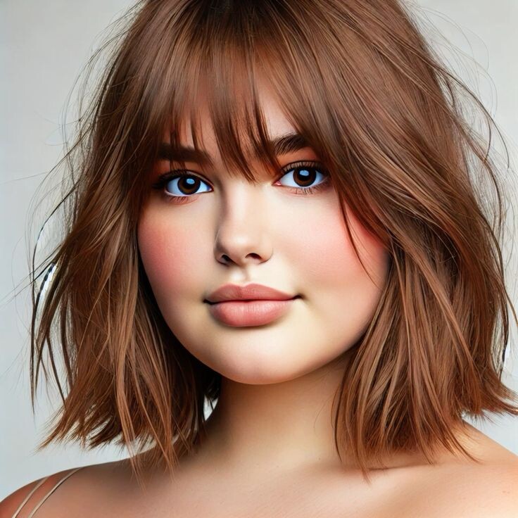 Coiffure amincissante visage