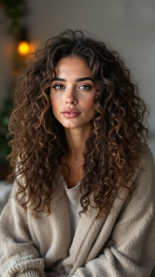 Dégradé sur boucles femme