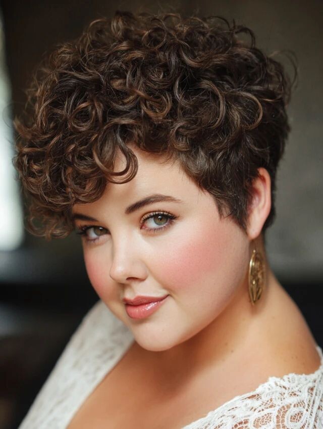 Short curly hair