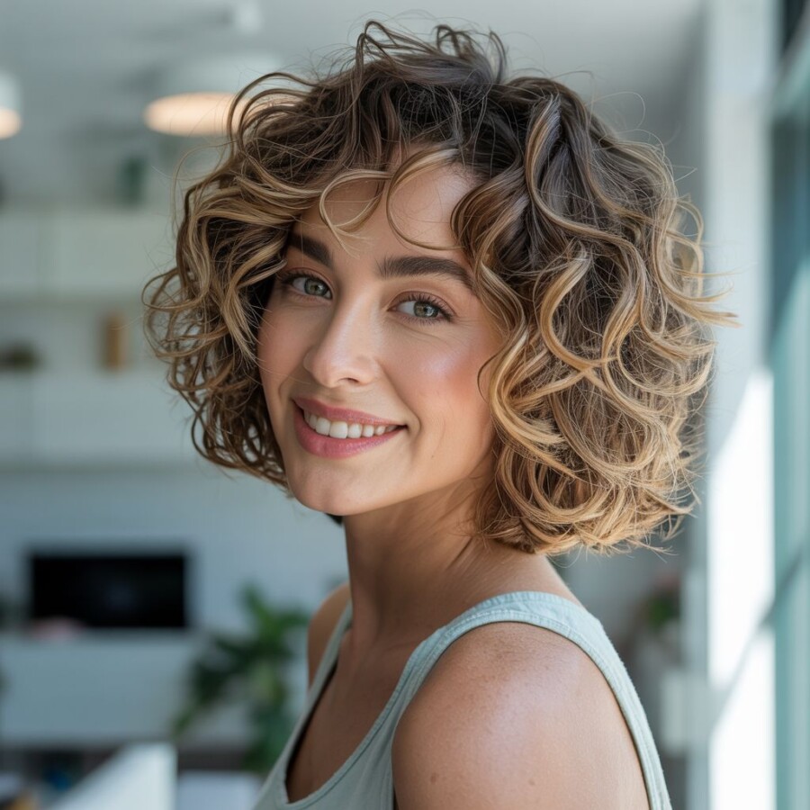 Technique dégradé bouclé