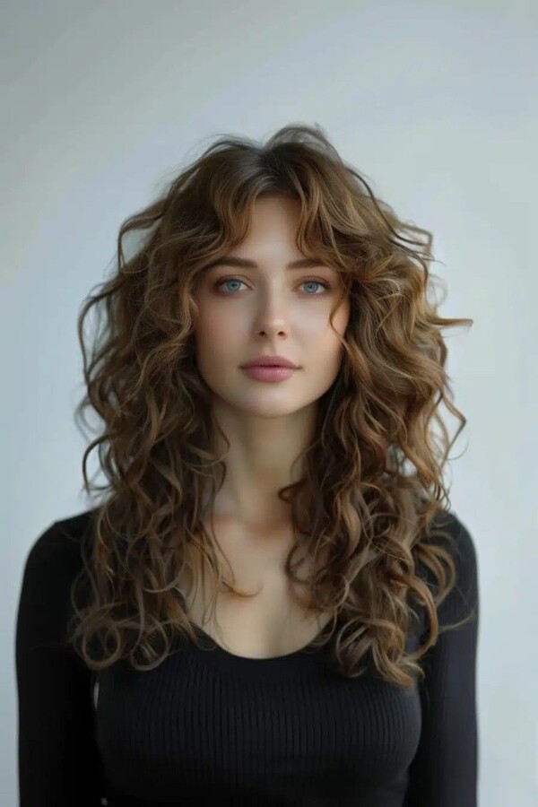 Dégradé sur boucles femme