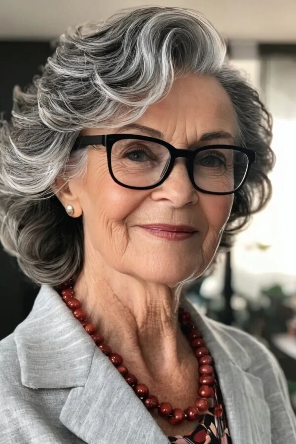 Coupe courte élégante senior