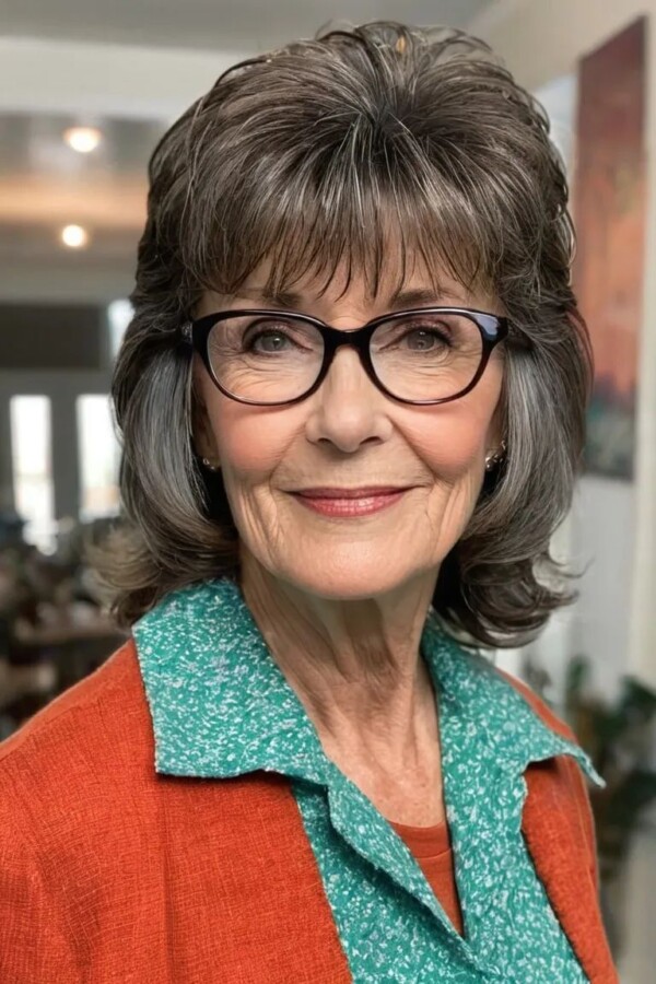 Coiffure femme 70 ans lunettes