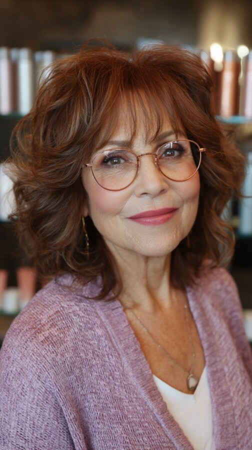 Coiffure femme 70 ans lunettes