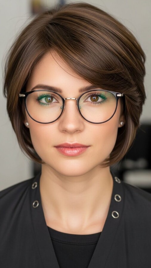 Coiffure visage rond