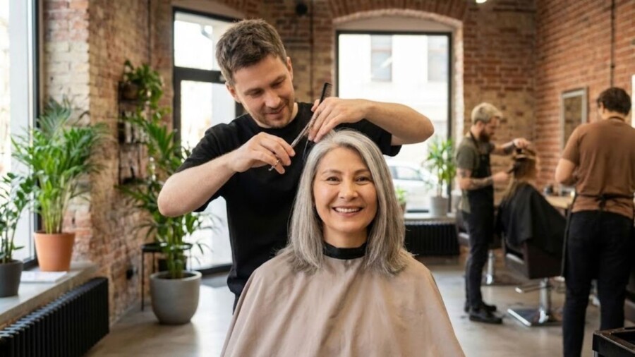 Coiffure visage rond