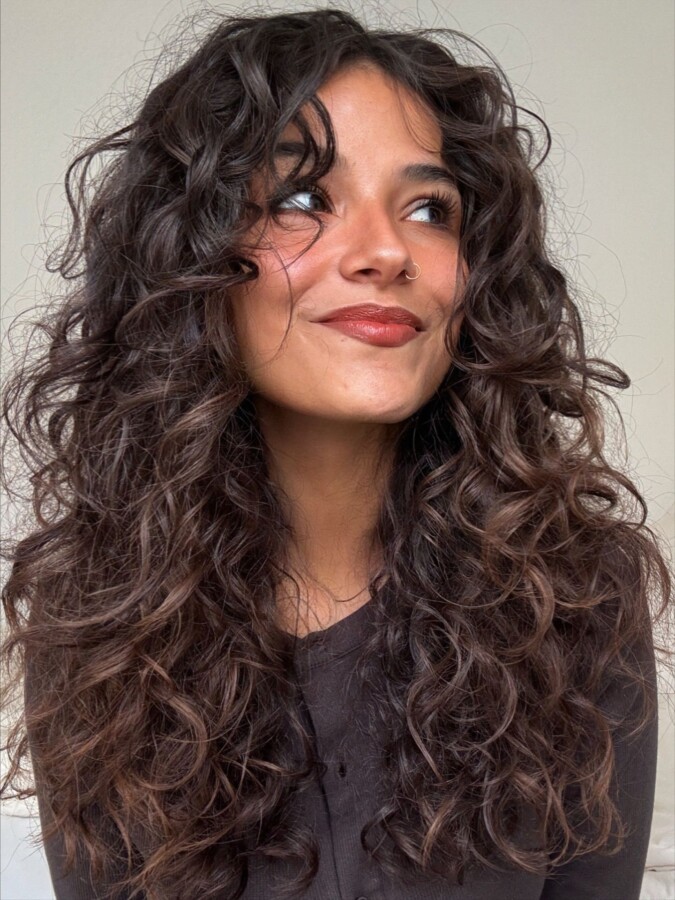 Dégradé sur boucles femme