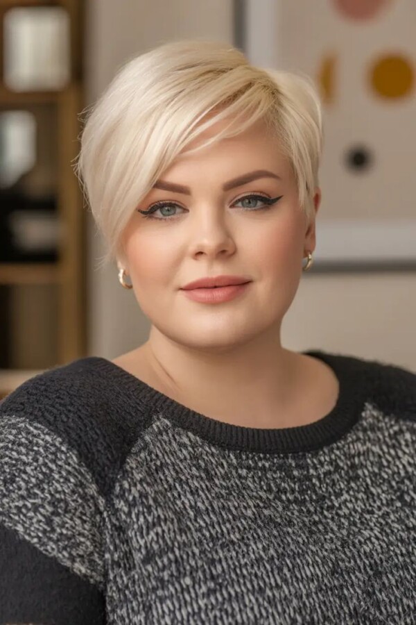 Coupe flatteuse visage rond