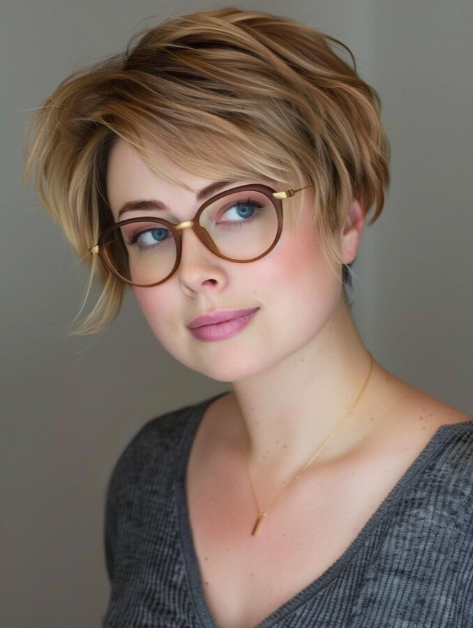 Coupe flatteuse visage rond