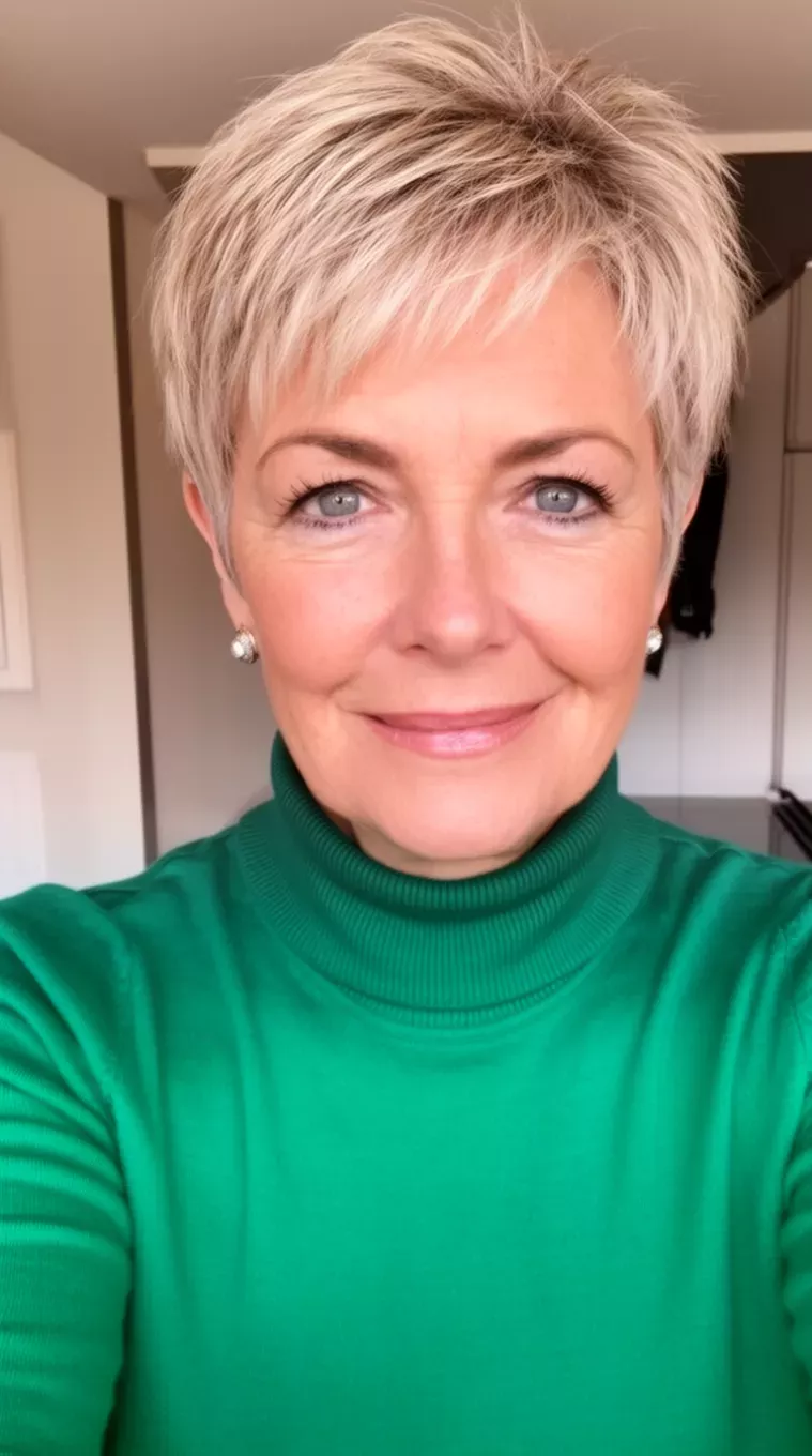 Coupe courte élégante femme