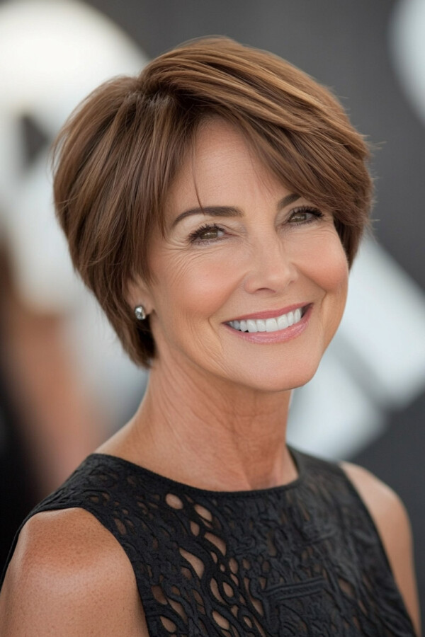 Coiffure moderne femme 60 ans
