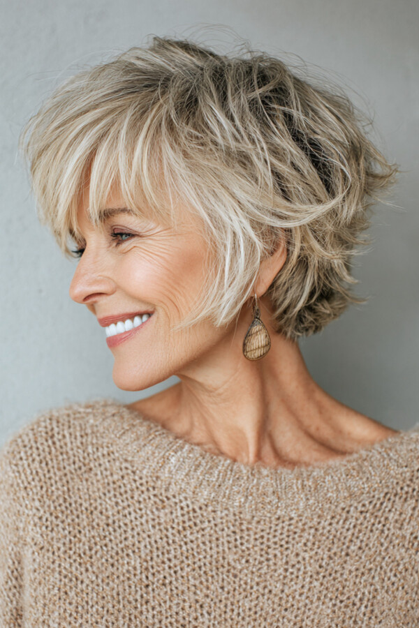 Coupe courte élégante femme