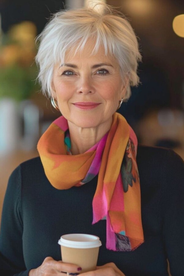 Coiffure moderne femme 60 ans