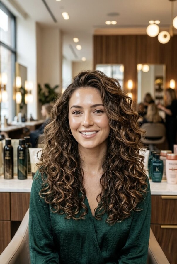 Coiffure professionnelle cheveux bouclés