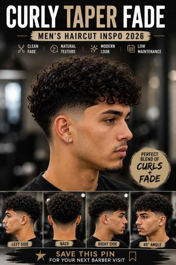 Style masculin cheveux bouclés