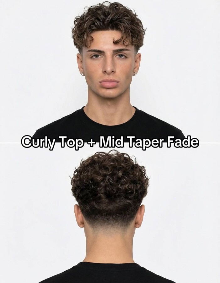 Style masculin cheveux bouclés