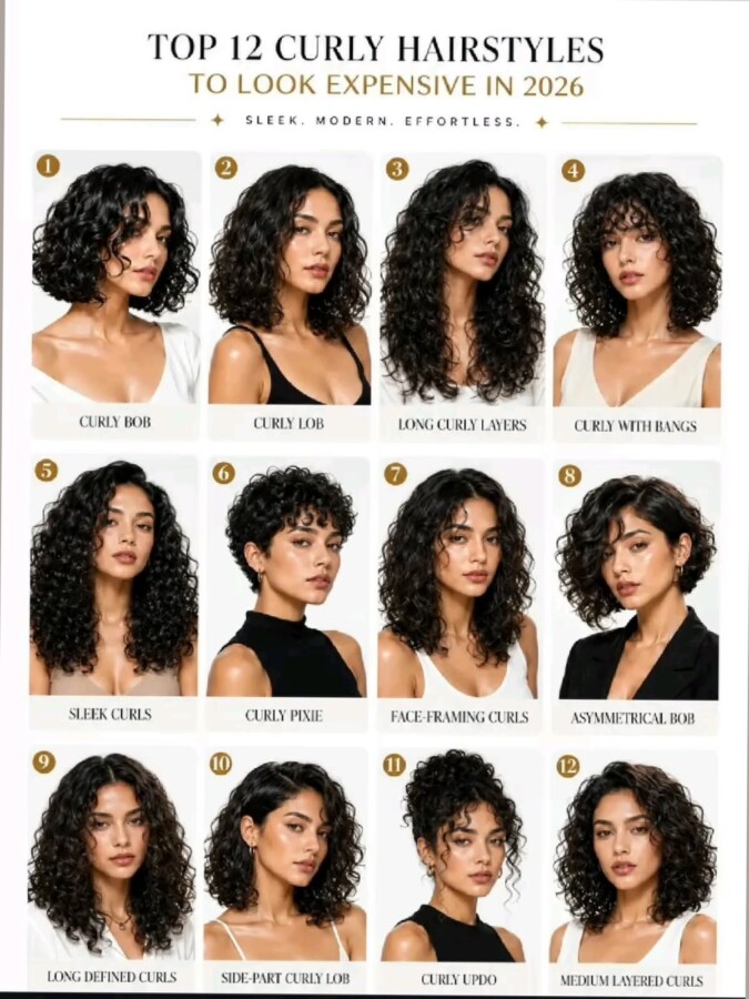 Style chic cheveux bouclés