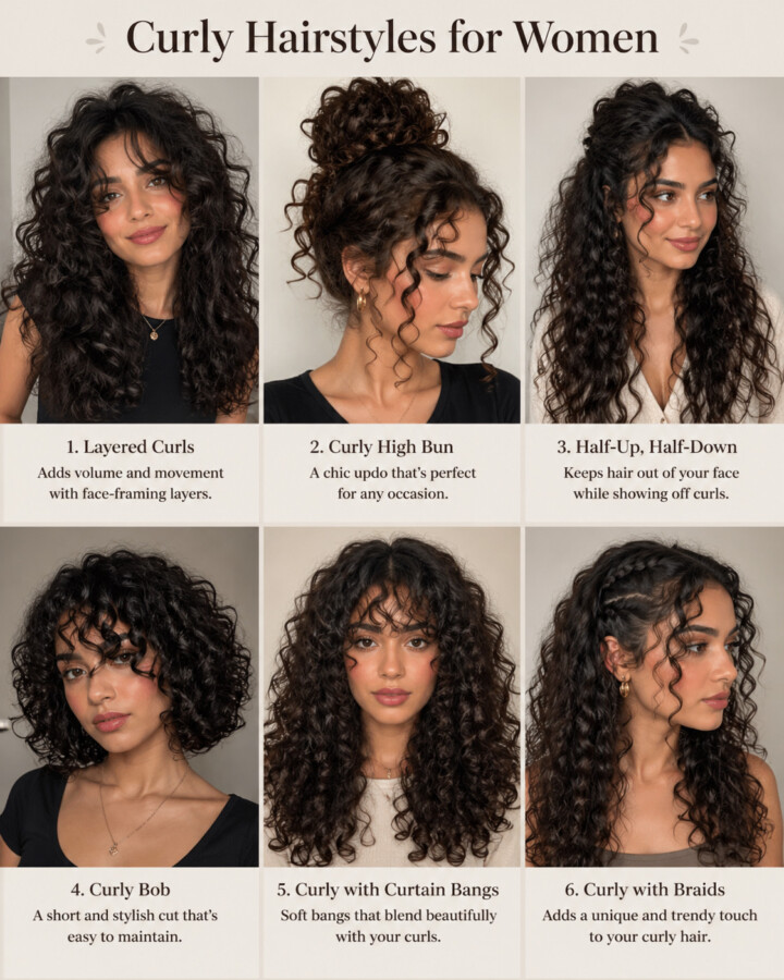 Inspiration coiffure bouclée
