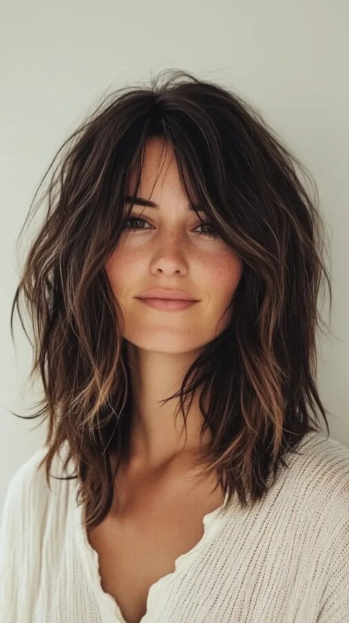 Coupe mi longue tendance