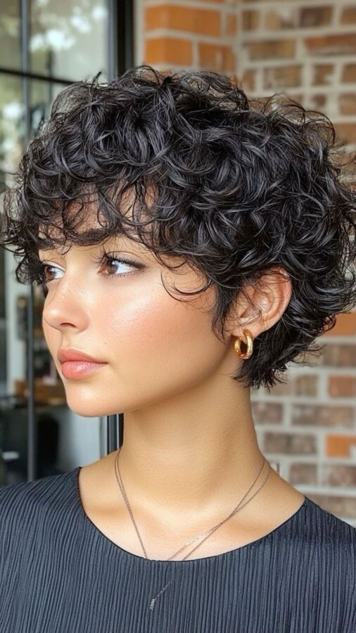 Style moderne cheveux bouclés