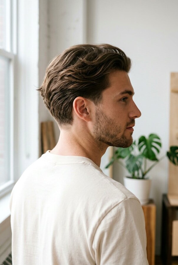 Style mi-long cheveux fins
