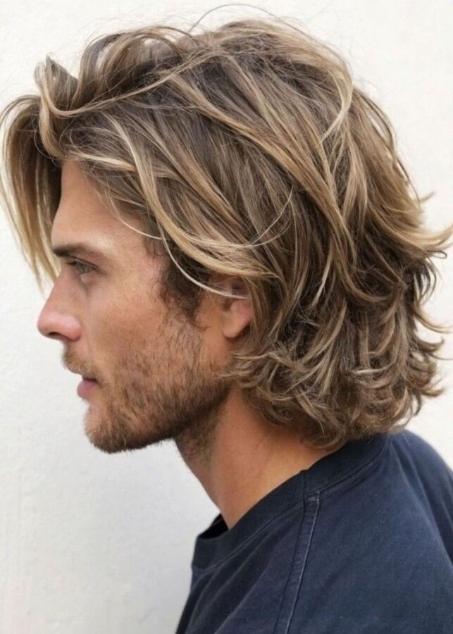 Coupe mi-long pour hommes