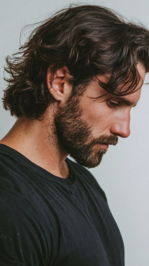 Tendance homme cheveux mi-long