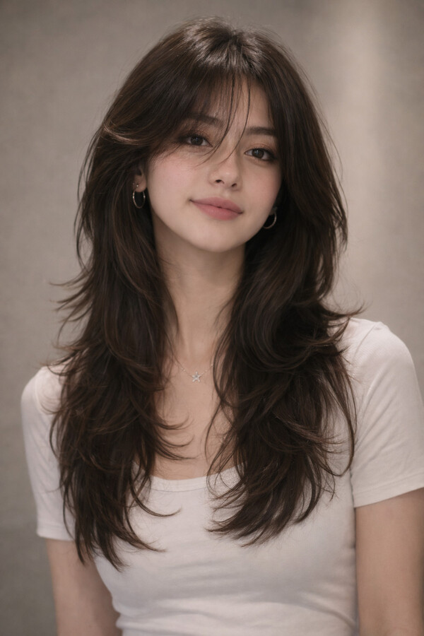 Coiffure cheveux long femme
