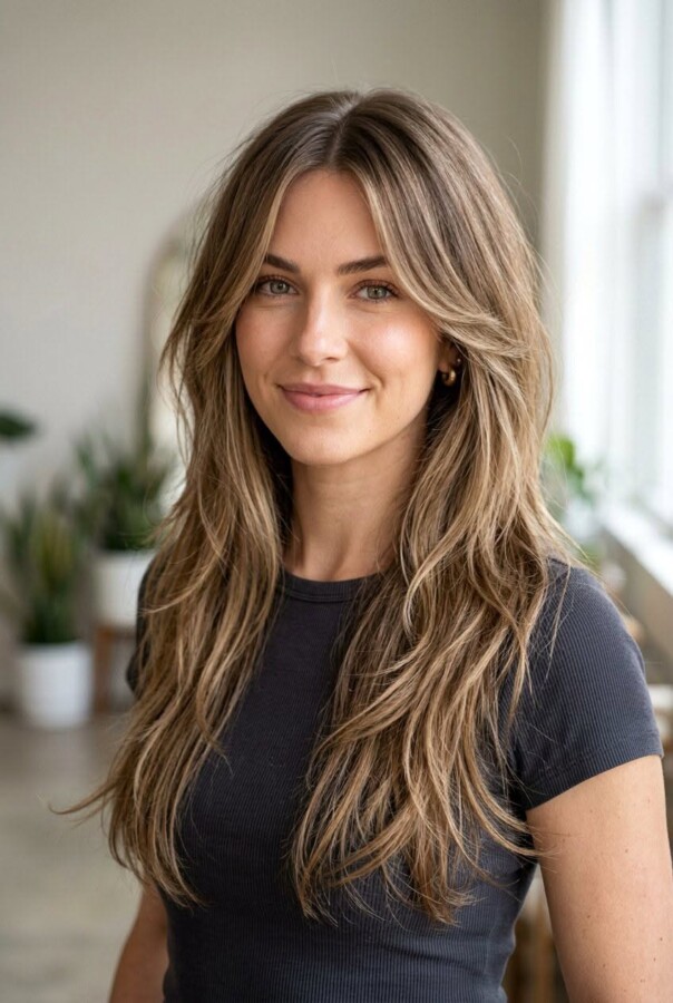 volume cheveux dégradés longs
