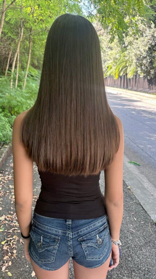 Cheveux longs plus volumineux