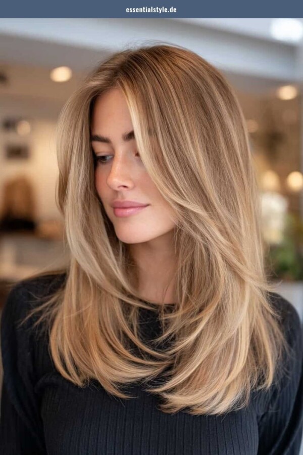 Style élégant cheveux longs