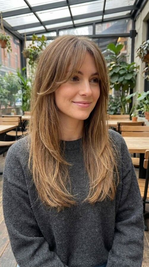 Look chic cheveux longs