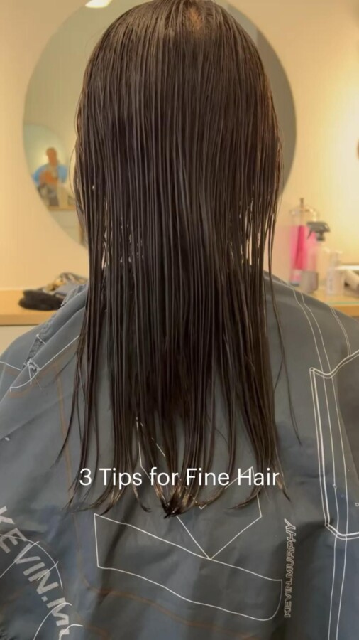 Styles cheveux longs fins