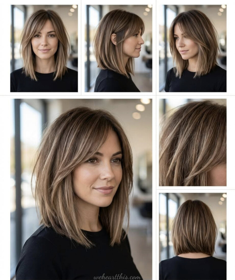 style carré long chic