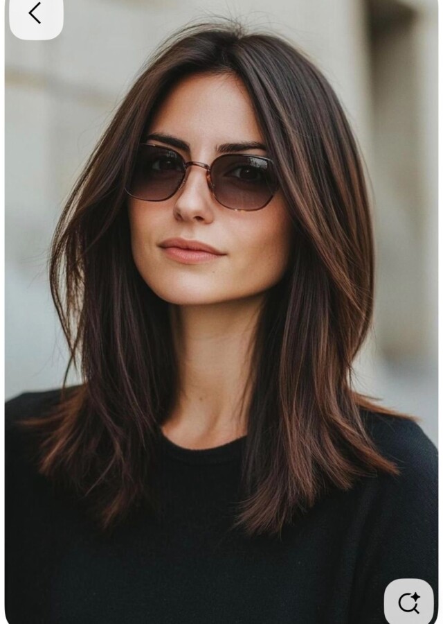 coupe carré long élégant