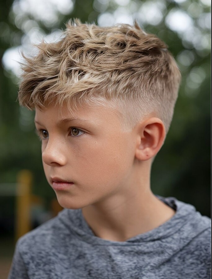 Style cheveux garçon bouclés