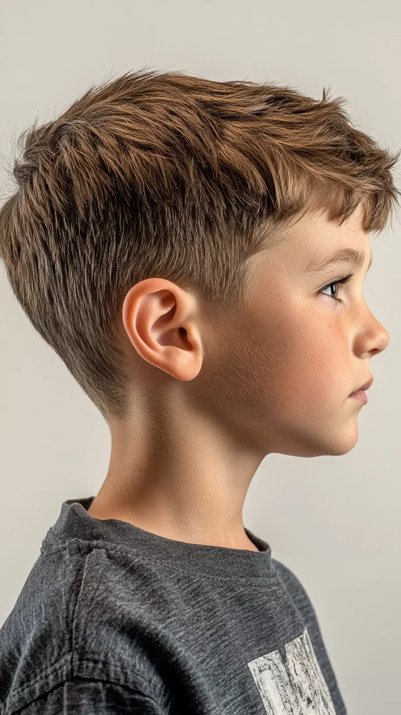 Coiffure garçon cheveux bouclés