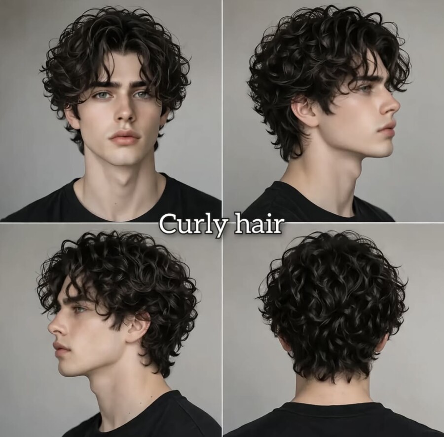 Coupe mi-longue bouclée