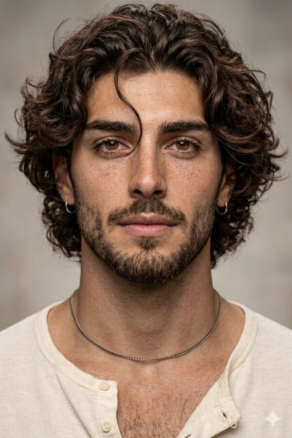 Tendance cheveux bouclés mi-long