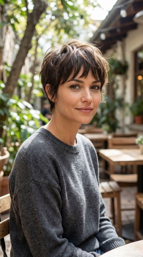 Pixie cheveux fins tendance