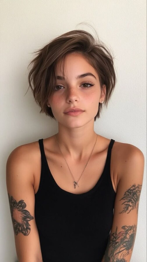 Coupe pixie pour cheveux fins