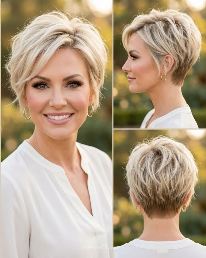 Coupe pixie pour cheveux fins