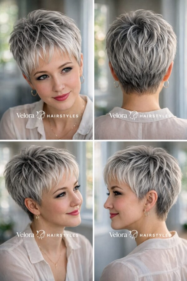 Pixie cheveux fins tendance
